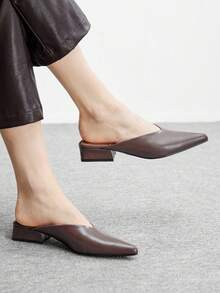 CUCCOO BIZCHIC 25cm Spring/Summer New Pointed Toe Brown Slip-On Fashion High Heel Pumps, Casual Style Valentine's Day - Brown - View 3