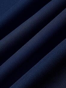 Sweetra 大码女式二合一金属扣装饰西装裤，修身显瘦，优雅百搭，适合工作和休闲场合，直筒裤型，秋冬款 - 寶藍色 - 查看 7