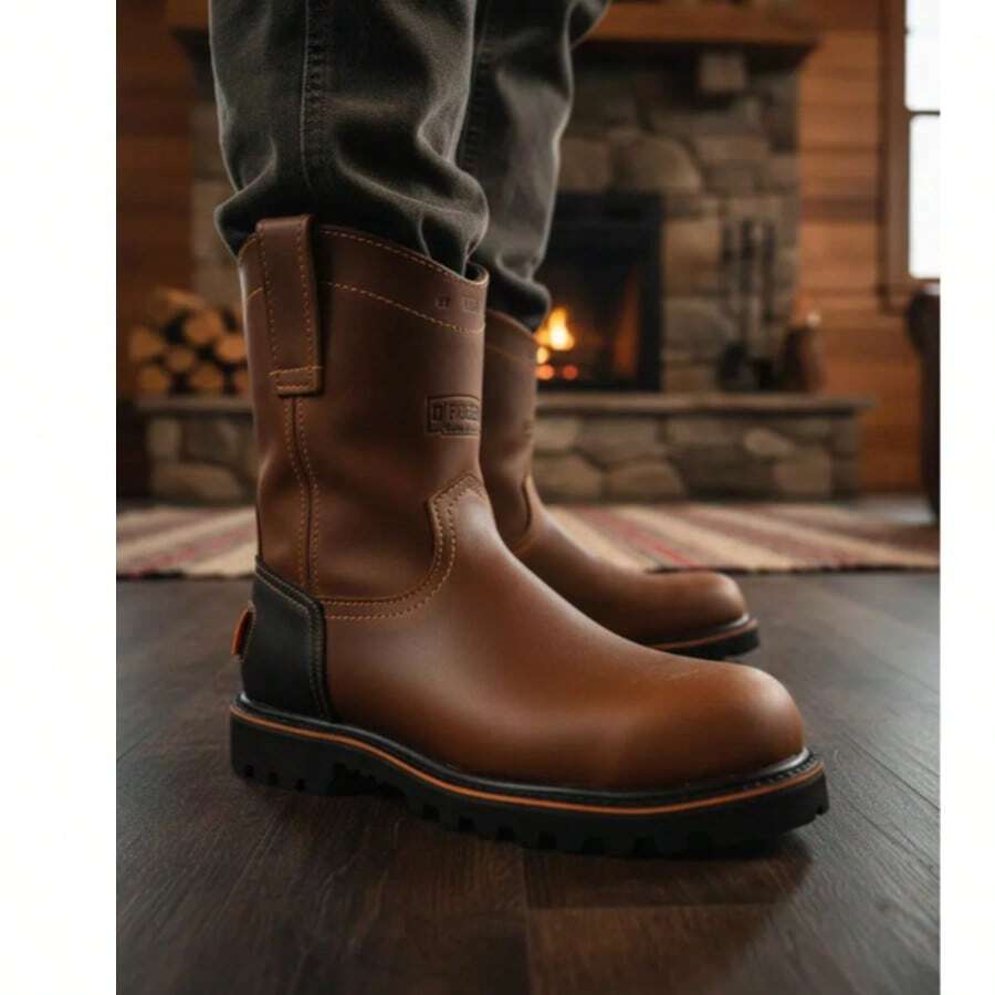 Bota Rogeri Trabajo Pesado Casco De Acero Antideslizante - COBRE - Ver 1