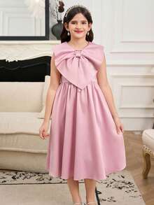 Vestido de princesa con lentejuelas doradas para niñas, falda esponjosa con detalles de lentejuelas, estilo de vestido de fiesta para niñas adecuado para banquetes y ceremonias de otoño/invierno - Rosa - Ver 8