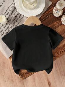 4-7 Years Old Girls Cartoon Short Sleeve T-Shirt | Printed Design, Colorful Girl Pattern Print, Suitable For Casual Streetwear Style, Ideal Children's Gift, Suitable For Outdoor Use, Knitted Fabric - Multicolor - View 3