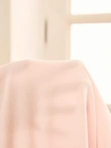 Mature French Elegant Women Faux Fur Patchwork Long Sleeve Top And Pants Pajama Set - Pink - View 7