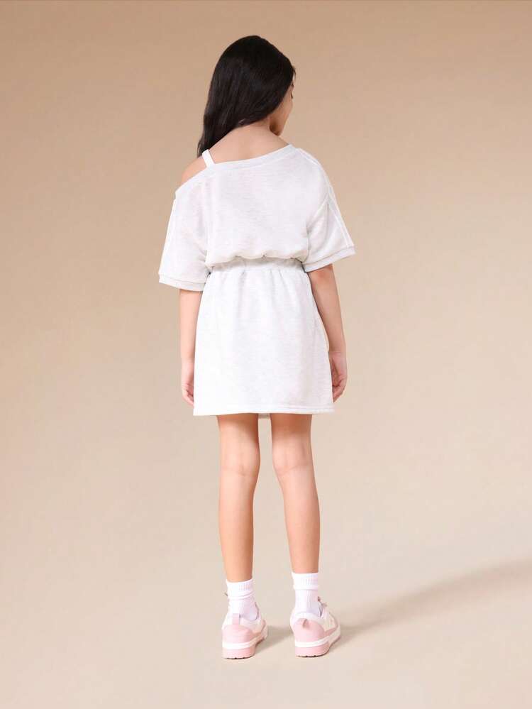 Off Shoulder Dress With Belt
