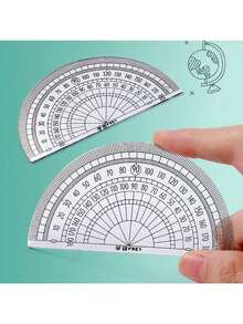 7-Piece Multifunctional Drawing Ruler & Compass Set For Student Exams. This Set Comes With Seven Drawing Tools Including Triangular Rulers, Protractors And Compasses, Which Are Practical Stationery Supplies For Students. - Multicolor - View 6