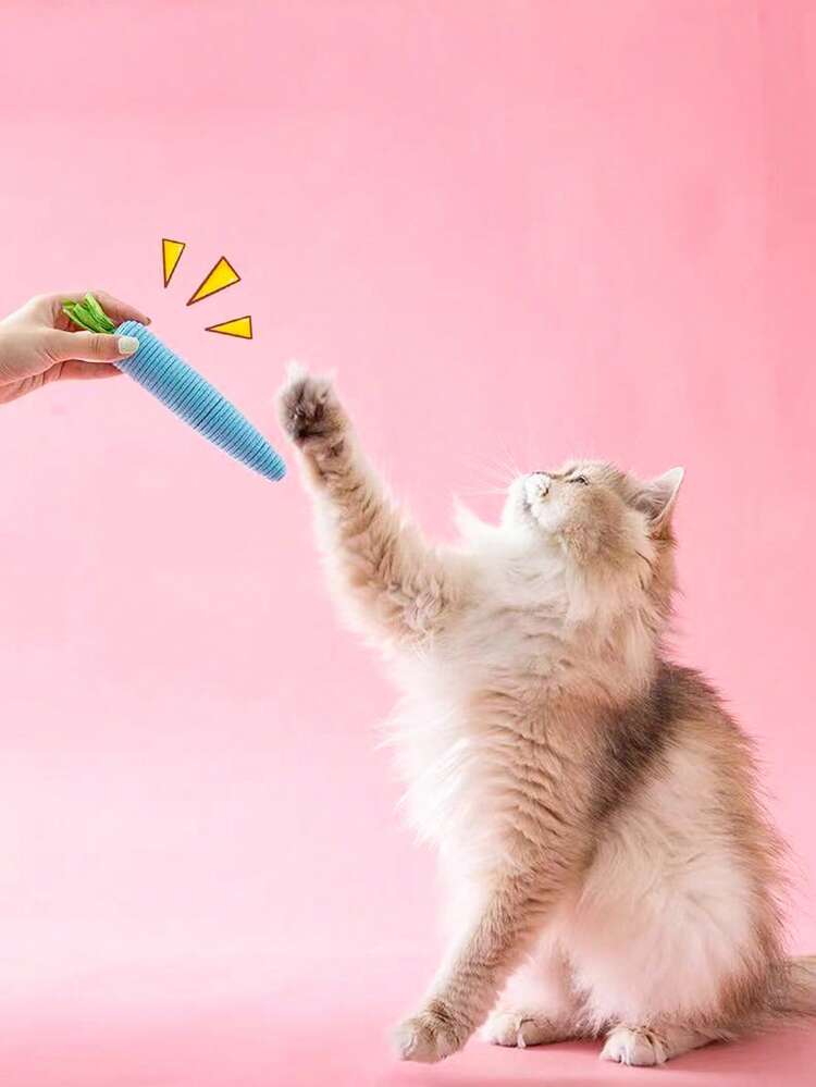 PETSIN 1 Cute Carrot Toy For Pets To Self-Entertain And Relieve Boredom With Sound; A Toy For Gnawing And Scratching; Pet Supplies - Multicolor - View 6