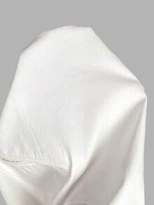 SHEIN BAE Elegant Commuter Solid Color Off Shoulder Mini Dress - White - View 7
