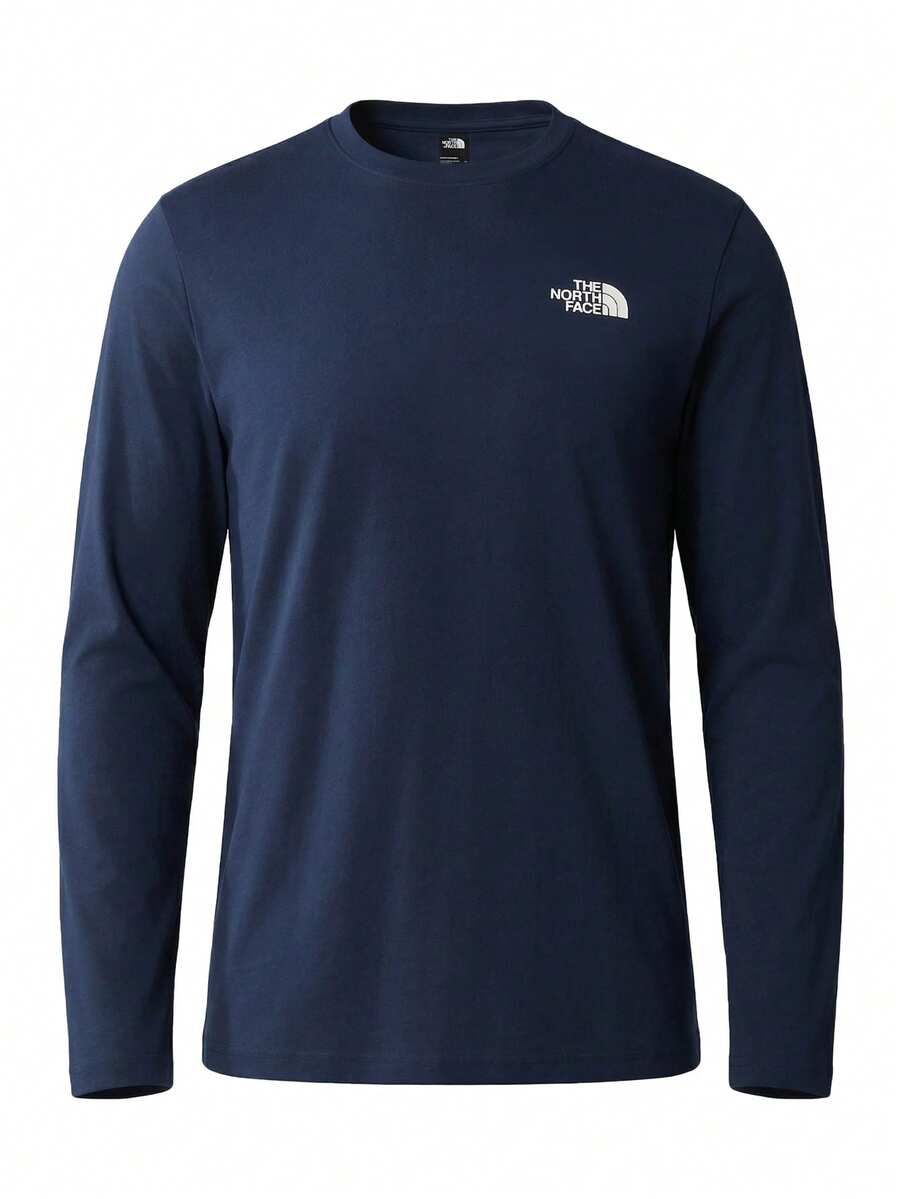 The North Face Simple Dome Men's Long Sleeve T-Shirt Navy Blue - Black - View 1