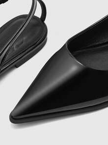 CUCCOO BIZCHIC Women's Pointed Toe Buckle Design Casual Flat Shoes Valentine's Day - Black - View 10