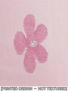 Resyla Floral & Pearl Print, Round Neck Faux Pearl Digital Print Round Neck Women's Printed T-Shirt - Multicolor - View 4