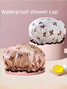 Joivida 淋浴厨房两用防水帽 - 双层可重复使用发罩，保护头发免受水、蒸汽和油脂的侵害 - 彩色 - 查看 11