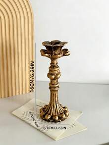 Cirelle 1PC Bar Restaurant Living Room Dining Table Decoration Ornament Atmosphere Photo Prop Candle Holder Base Vintage Candelabra Suitable For Bar, Restaurant, Living Room, Dining Table, Holiday Party, Wedding, Vintage Home Decor, Photography Background And Other Scenes - Multicolor - View 3