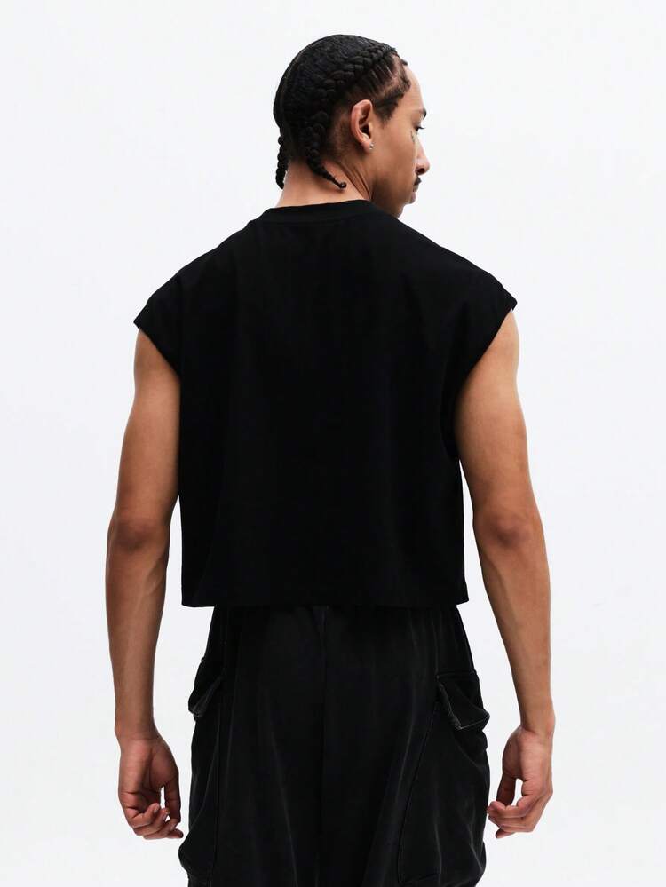 Sleeveless Tank Top With Graphic Print