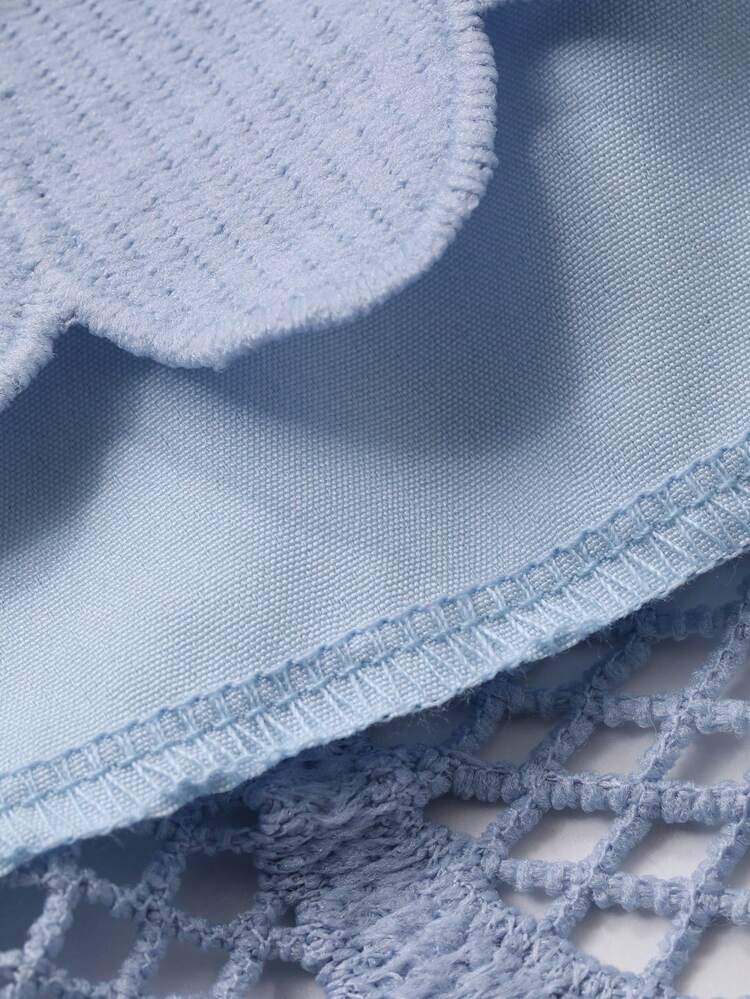 Women's Elegant Solid Color Lace Square Collar Long Dress, Summer Wedding Guest Dress Sundress