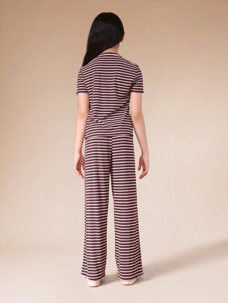 Striped T-Shirt And Pants Set