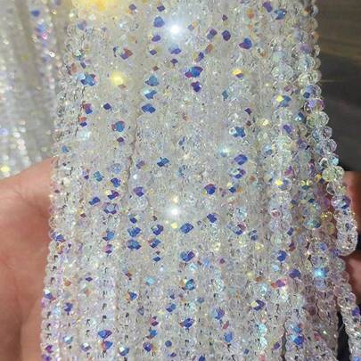 80 hạt pha lê phẳng sáng bóng chất lượng Áo, kích thước 4/6/8mm, có lỗ, thích hợp để tự làm vòng tay và phụ kiện điện thoại - Nguyên liệu hạt thủy tinh thủ công.