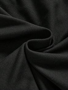 ROMWE Avant Váy ngắn ôm sát xẻ cao kiểu dáng vintage Vantage gợi cảm dành cho nữ, họa tiết chữ thập, phong cách Subculture. - màu đen - Xem 3