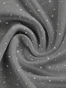 SHEIN MOD Women's Casual Minimalist Ruched Bodycon Mini Skirt, Silver Glitter Pattern