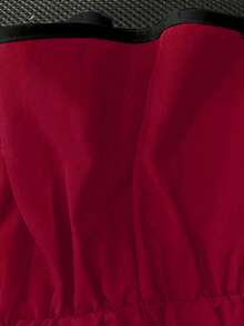 Franclia 大码女士优雅蝴蝶结袖口长袖衬衫，不对称下摆设计，百搭叠穿单品，适合办公和休闲场合穿着。 - 紅色 - 查看 3