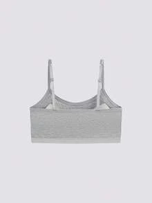 3件套女士纯色可调节肩带舒适无钢圈加厚运动文胸，适合运动、睡眠 - 彩色 - 查看 4