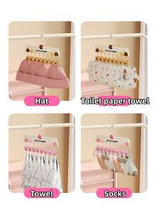 Zazumi 1 PC Cute Cartoon Cat Paw Sock Clips Set Of 8 Drying Hangers For Laundry Multipurpose Drying Rack For Socks Bibs Hats Towels Dorm Balcony Space Saving Clothes Organizer - Multicolor - View 6