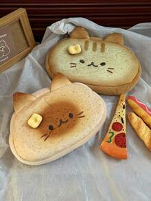 Joivida 1个装可爱猫咪造型铅笔袋，萌猫图案，文具收纳袋，适合学校、大学、办公室、旅行，生日、圣诞节礼物，时尚猫咪造型产品，热门单品，返校必备 - 彩色 - 查看 6