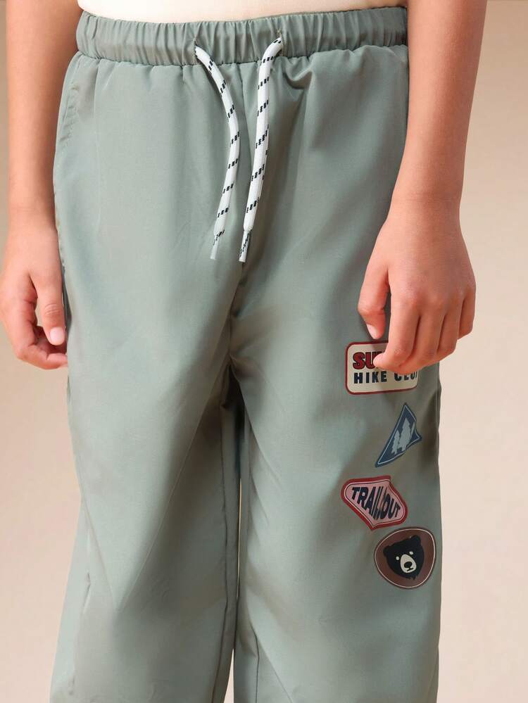 Wide Leg Pants With Adventure Patches