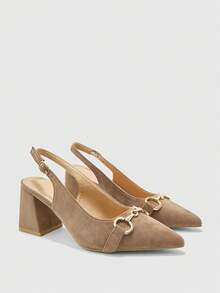 CUCCOO BIZCHIC Women's Burgundy Thick Heel Pumps, Classic Minimalistic Design, Suitable For Commuting, Dating, Party, Holiday, Wedding For Christmas Valentine's Day Spring Shoes - sand camel - View 7