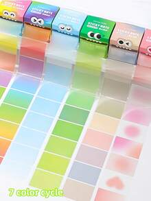 Zazumi Big Mouth Monster Design Pull Tab Sticky Notes Cute Pearl Finish Transarent Stationery Gift For Students Holiday Season Birthday Gift Ideas Must Haves - Multicolor - View 9