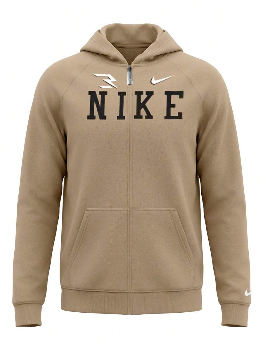 Nike Kids Full Zip Hoodie Beige