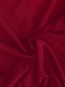 Franclia 大码女士优雅蝴蝶结袖口长袖衬衫，不对称下摆设计，百搭叠穿单品，适合办公和休闲场合穿着。 - 紅色 - 查看 4