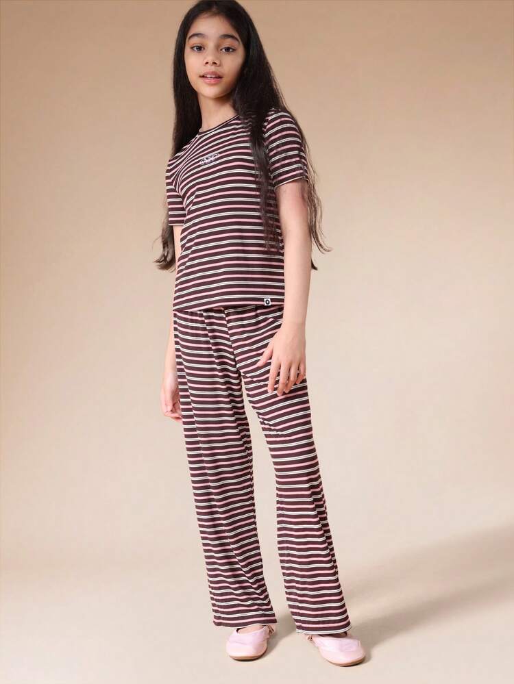 Striped T-Shirt And Pants Set