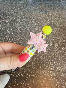 Joivida 可爱星形笔，卡通美学圆珠笔套装，柔软星形按压式凝胶笔，适用于书写、日记、笔记、办公用品、可爱桌面配件、文具礼品创意 - 彩色 - 查看 13