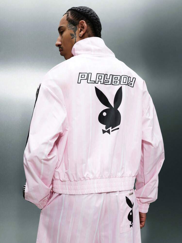 PLAYBOY X SUMWON Cropped Nylon Windbreaker With Logo