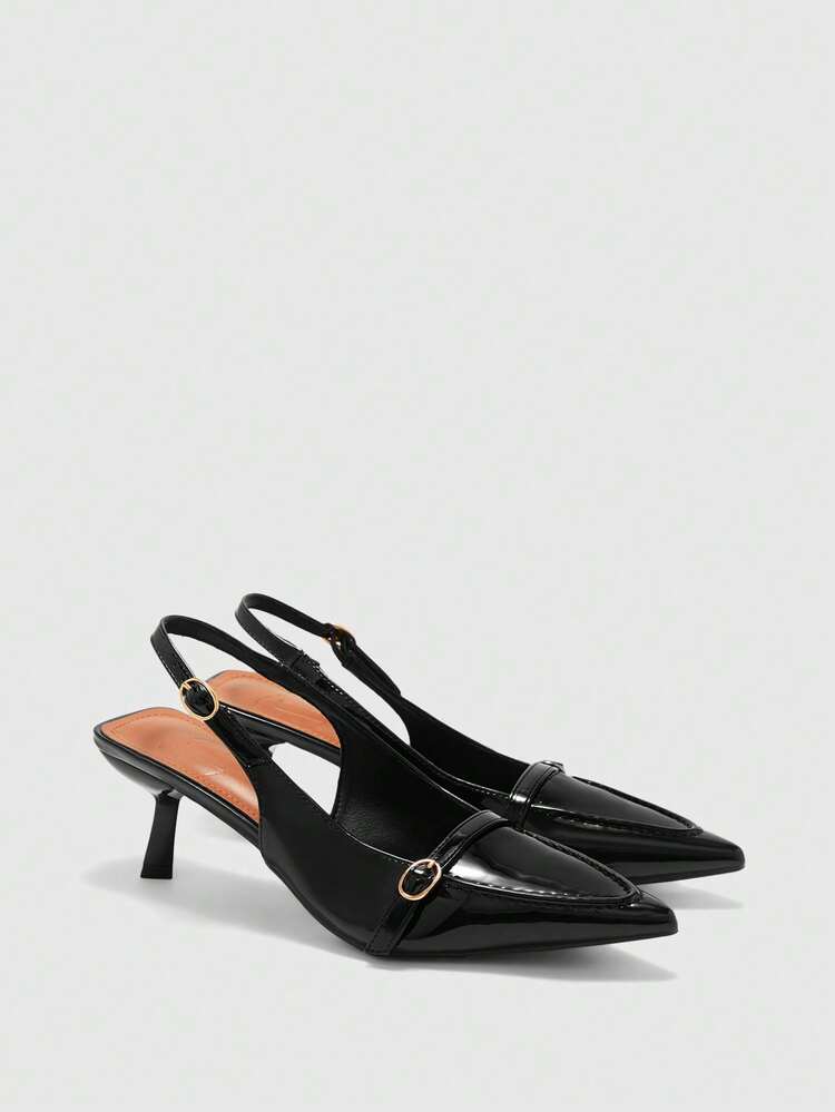CUCCOO BIZCHIC New Arrival Black Pointed Toe Stiletto High Heel Shoes, Fashionable French Minimalist Versatile Women Pumps For Spring/Autumn Valentine's Day