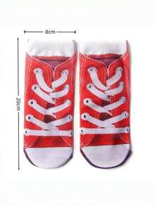 Joivida 3D Stereo Printed Funny Canvas Socks Quirky Soft Breathable Cotton Blend Moisture Wicking Non Slip Ribbed Cuff All Day Comfort Perfect For Daily Wear Casual Outings Office School Weekend Gatherings Novelty Funky Crazy Cute Colorful Statement Socks Fashion Must Have Cozy Durable Versatile Footwear Accessory - Multicolor - View 3