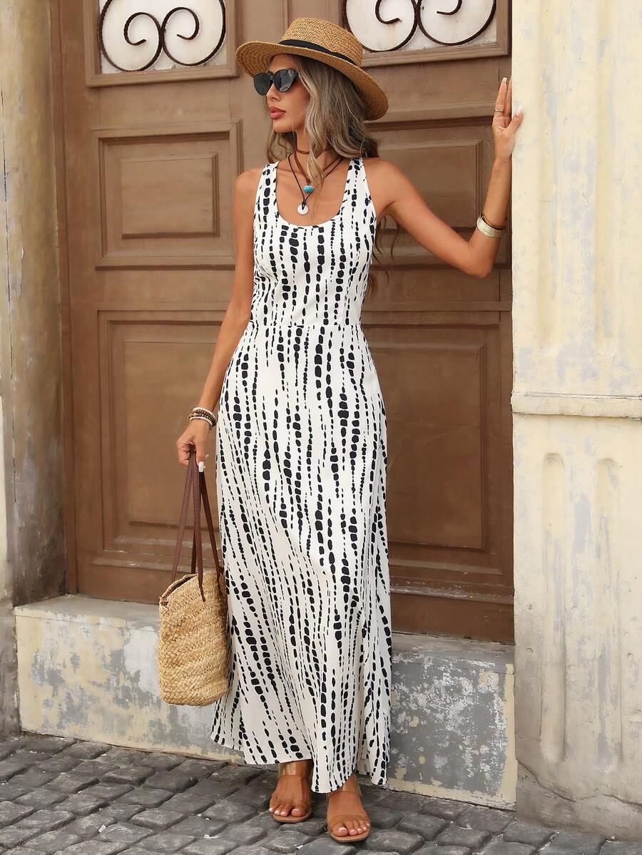 Brillora Đầm in hoa dành cho nữ, thích hợp cho kỳ nghỉ xuân/hè. - Nhiều màu - Xem 1