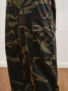 TOKVUE 男士迷彩图案工装口袋宽松阔腿裤 - 彩色 - 查看 5