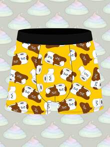 Velminro 男士卡通趣味印花平角内裤