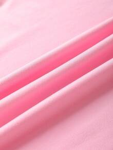 EMERY ROSE Áo thun ngắn tay cổ tròn đính đá hình trái tim dành cho nữ cỡ lớn, thích hợp cho ngày Valentine. - Hồng - Xem 6