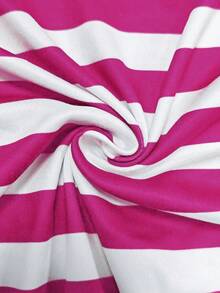 EMERY ROSE Casual Striped Heart Print Long Sleeve T-Shirt, Spring/Autumn - Multicolor - View 5