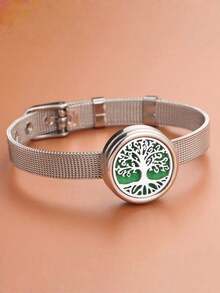 Wholesale Stainless Steel Aroma Diffuser Bracelet, Adjustable Essential Oil Diffuser, Perfume Bracelet. - Royal Blue - View 7