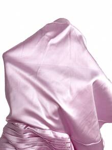 SHEIN EZwear 女士纯色领带腰部褶皱迷你连衣裙 - 粉色 - 查看 6