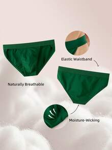 Velminro 3pcs Military Green 100% Cotton Men's Boxer Briefs Green Panties Panties Pack - Army Green - View 7