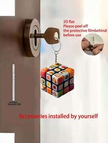 Zazumi 2D 立体寿司立方体亚克力钥匙扣，可爱卡通寿司吊坠，便携包包挂饰，适合寿司爱好者、动漫主题派对、生日礼物、送给朋友、同事、同学的节日小礼物、圣诞袜填充物 - 彩色 - 查看 7