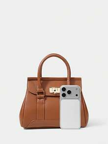 SHECARRY Women's Handbag, Fashion & Versatile, Suitable For Daily Commute, Travel, Shopping, Casual Outing - Brown - View 3