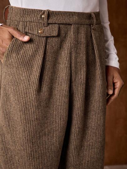 Business Casual Pantalones casuales con bolsillos en diagonal tipo espiga para hombres AKNOTIC, adecuados para fiestas de Navidad, ir al trabajo, negocios, regalo para novio, opción ideal para vacaciones