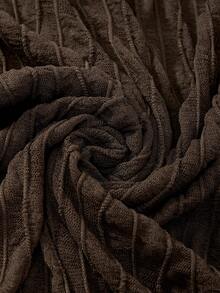 Swim Oasis Women's Elegant One-Piece Swimsuit With Metal Buckle, Brown Textured Fabric, Green Buttons, Suitable For Beach, Resort, Party - Brown - View 3