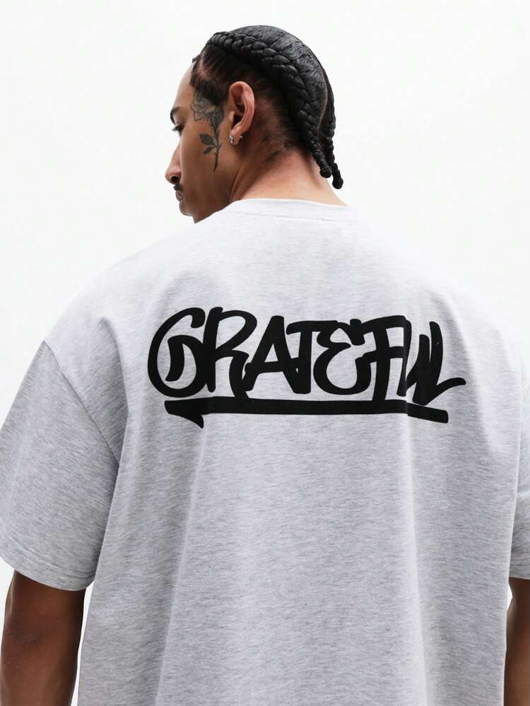 Boxy Crew Neck T-Shirt With Back Print