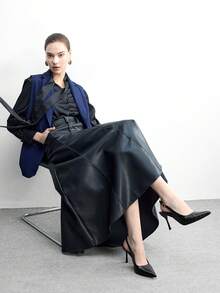 CUCCOO BIZCHIC 女士尖头搭扣设计日常百搭时尚高跟鞋 - 黑色 - 查看 6