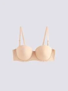 Loungeista Bộ 3 áo ngực màu trơn, nâng đỡ và tạo dáng thoải mái, có gọng, dây đeo có thể tháo rời, đa năng, phù hợp cho hẹn hò, du lịch, mặc hàng ngày, đám cưới, các dịp trang trọng, váy hở vai [Phù hợp với cỡ cúp B trở lên] - Nhiều màu - Xem 11